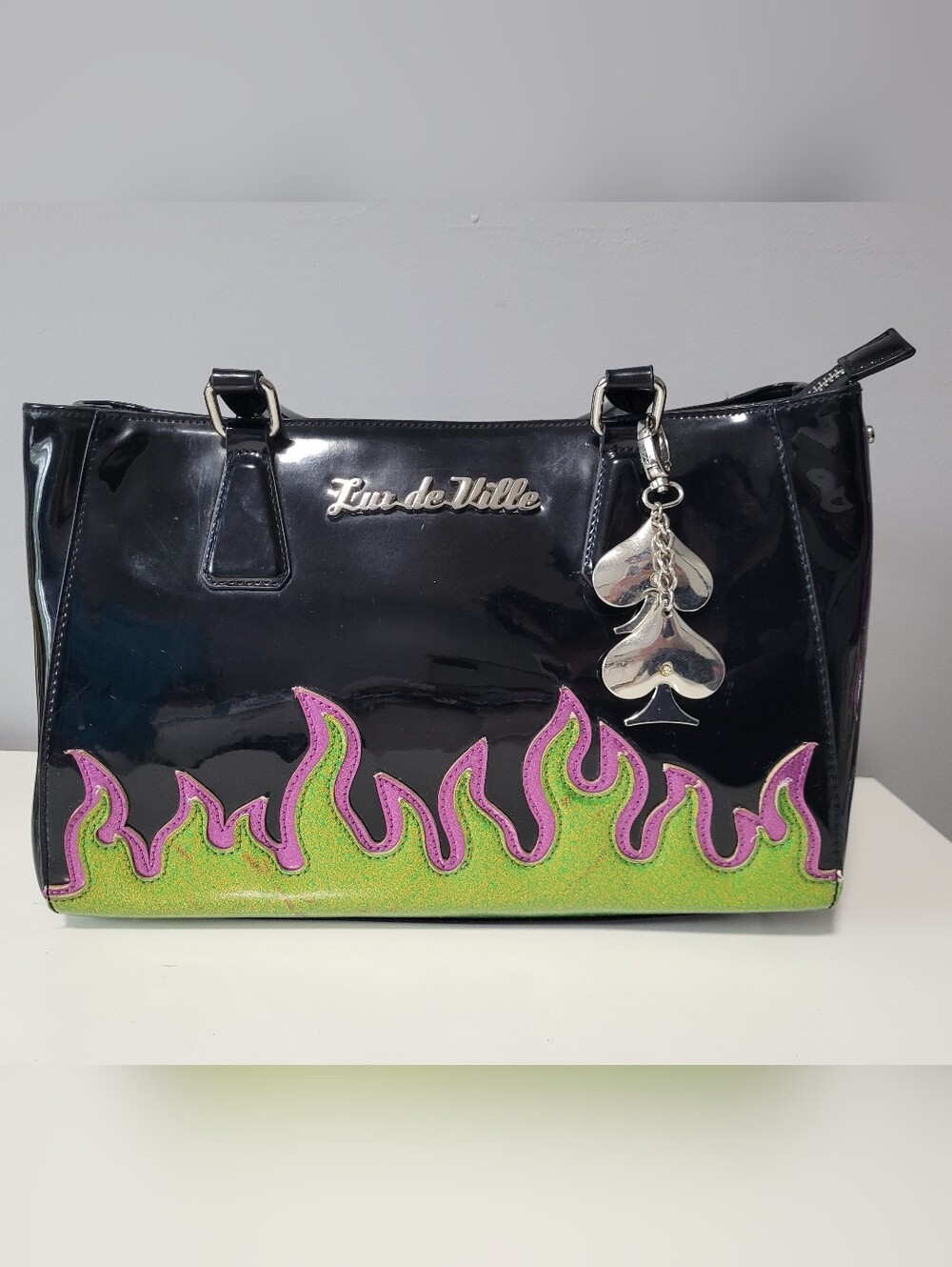 Lux de Ville Diabla Darling Flames Handbag, GUC